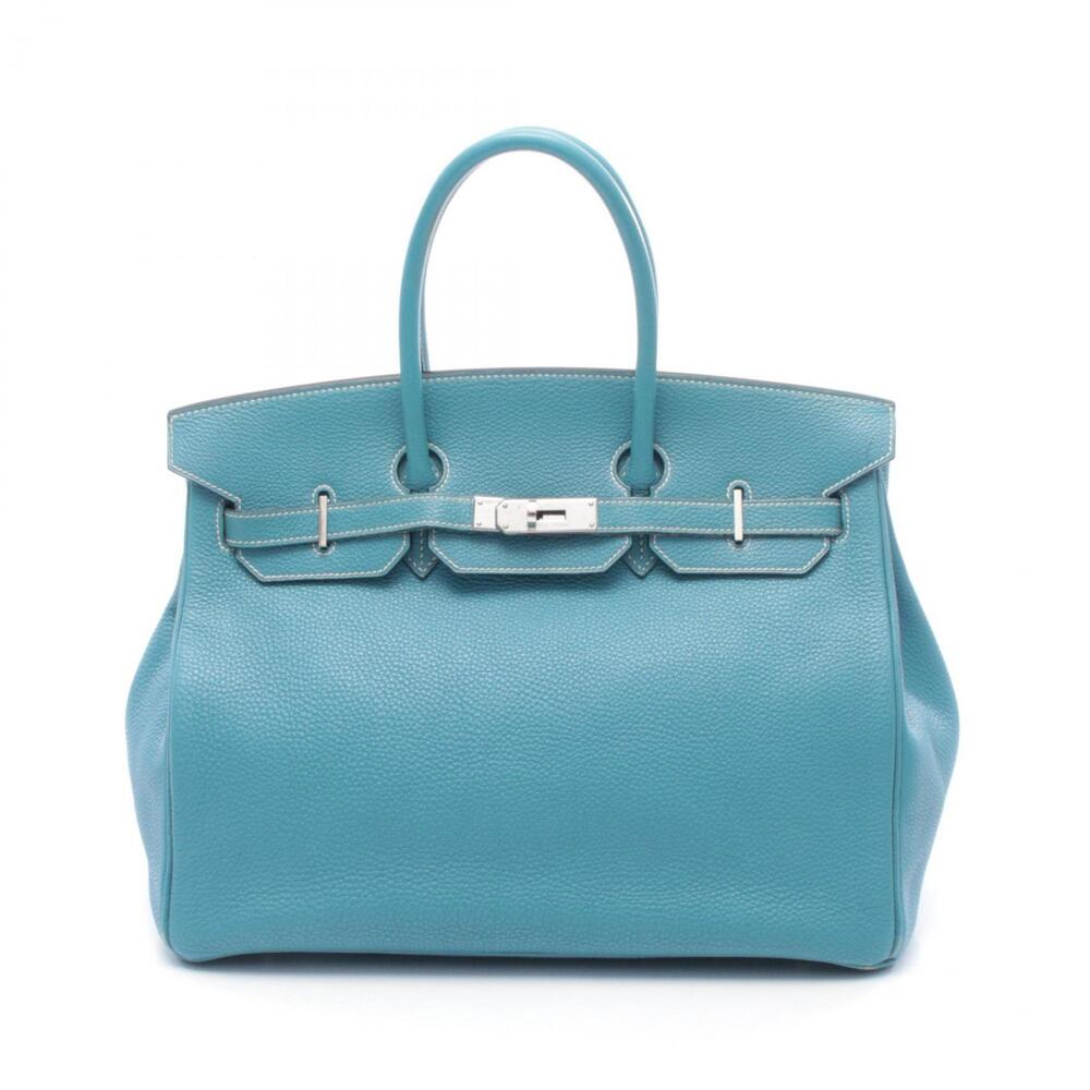 Hermes Birkin 35 Handbag, Leather Togo, Women's, Blue